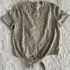 Madewell Tie Front Knit Top